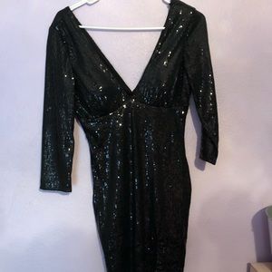 tight short full sequin dress